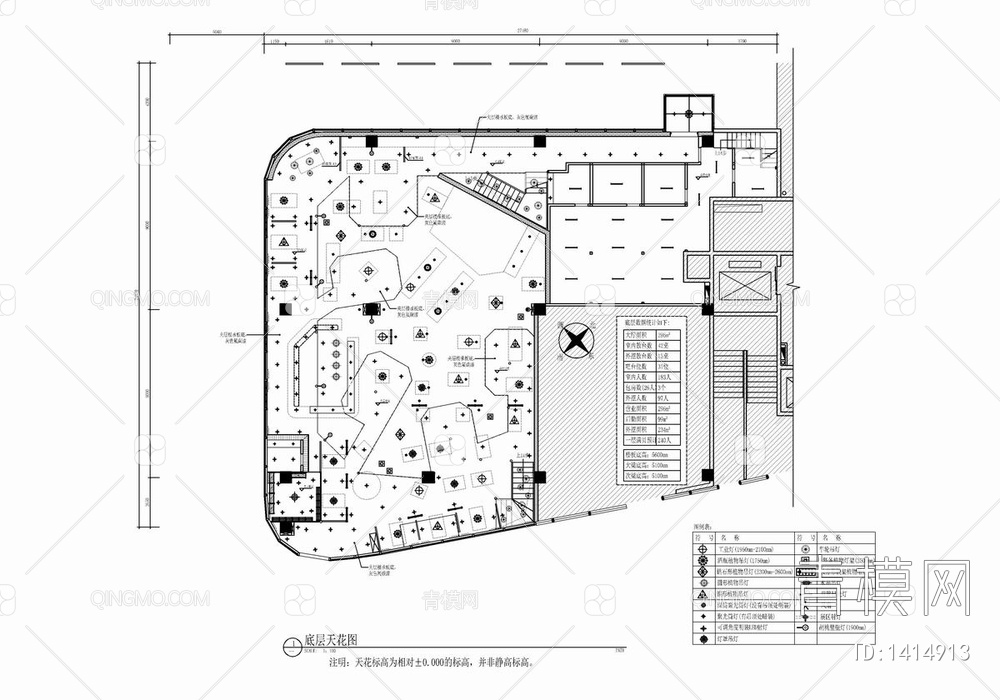 珠海胡桃里音乐餐厅CAD施工图+效果图 餐饮 特色餐厅 艺术餐厅 音乐餐厅【ID:1414913】