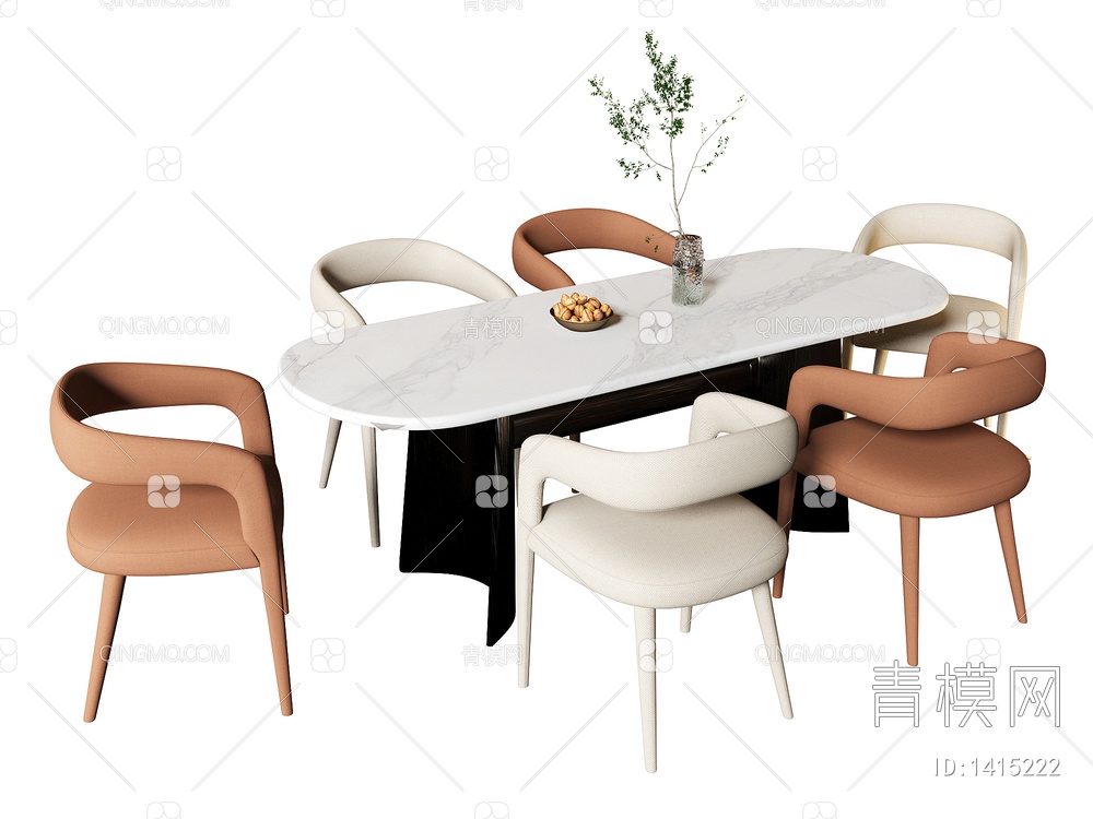 餐桌椅3D模型下载【ID:1415222】