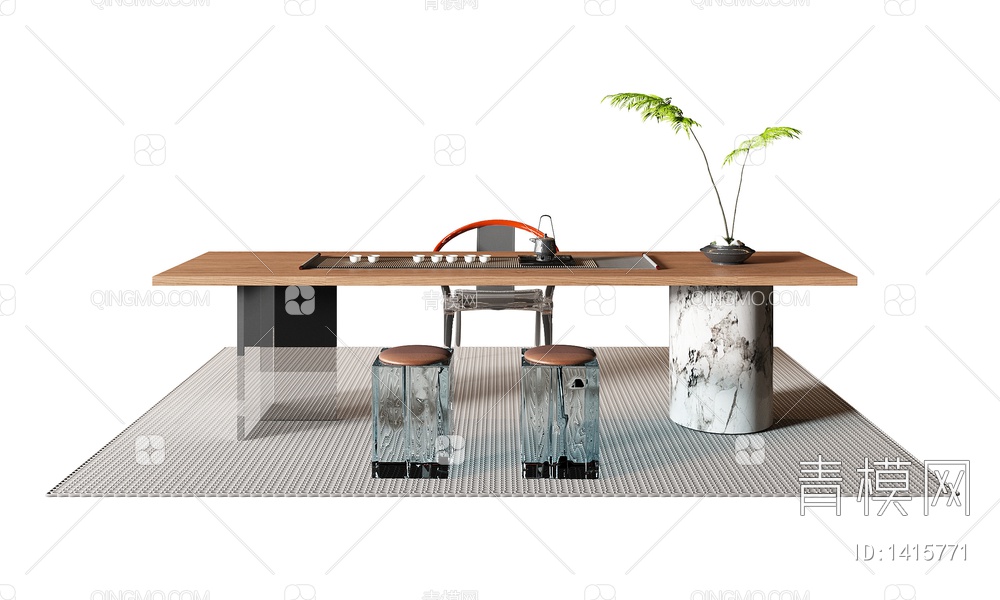 茶桌椅3D模型下载【ID:1415771】