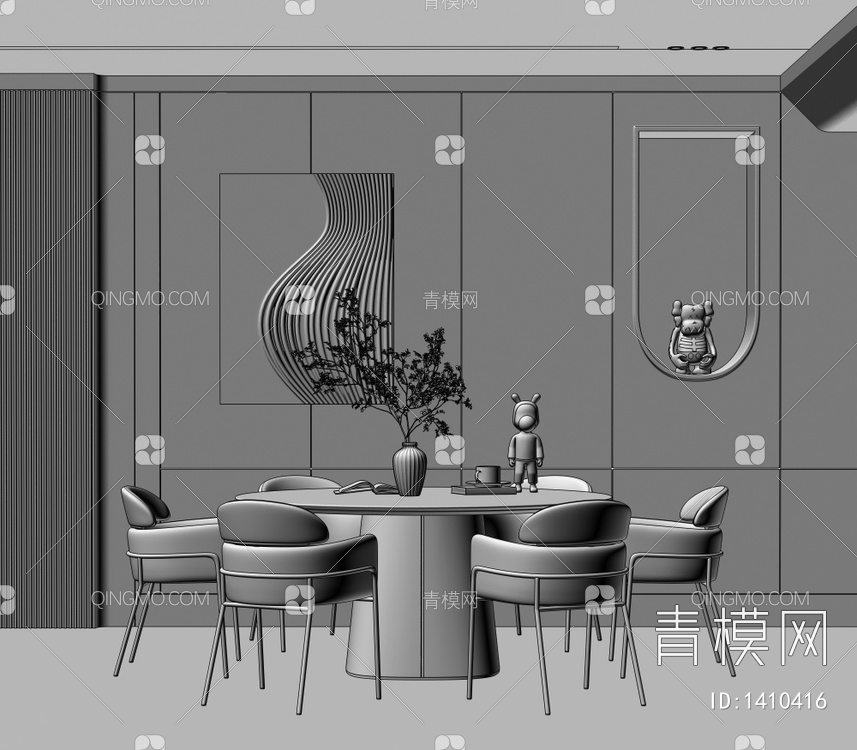 家居餐厅3D模型下载【ID:1410416】