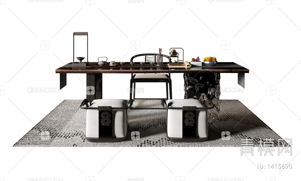 茶桌椅3D模型下载【ID:1415690】