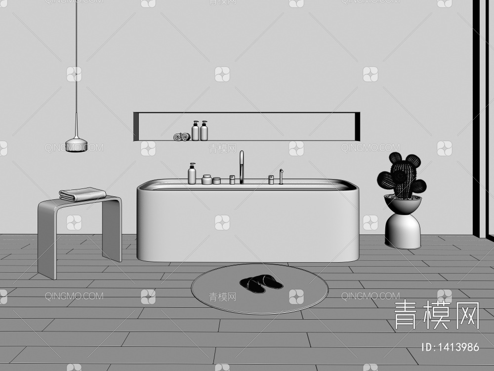 浴缸3D模型下载【ID:1413986】