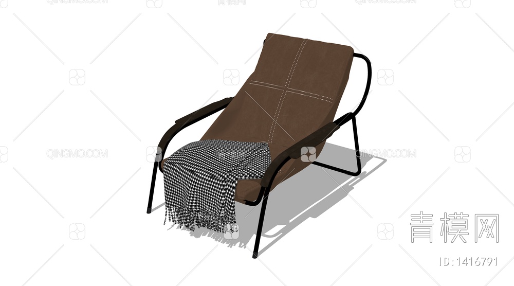 室内皮革躺椅SU模型下载【ID:1416791】