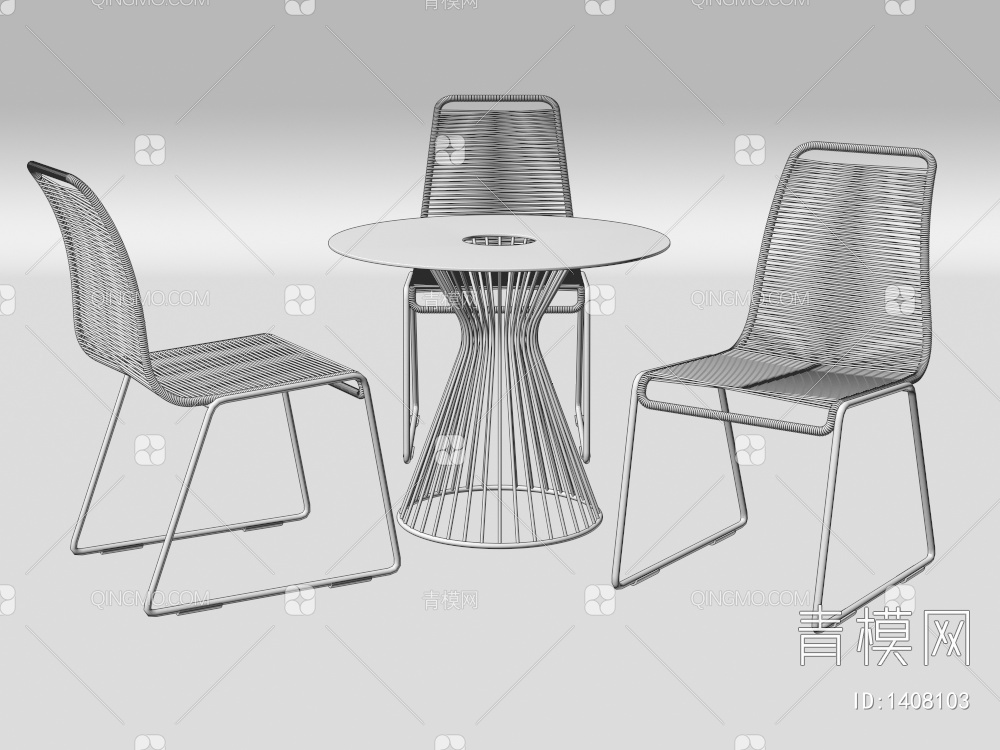 休闲桌椅 户外桌椅3D模型下载【ID:1408103】