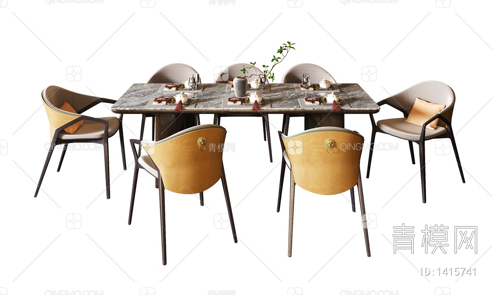 餐桌椅3D模型下载【ID:1415741】