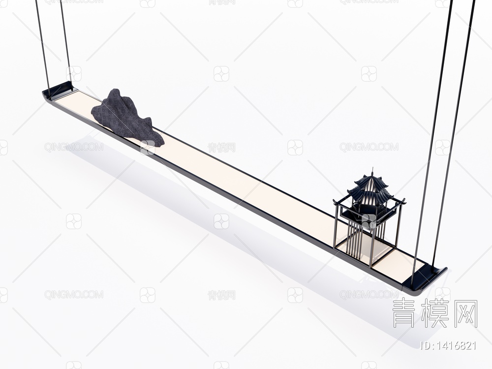 禅意装饰吊灯SU模型下载【ID:1416821】
