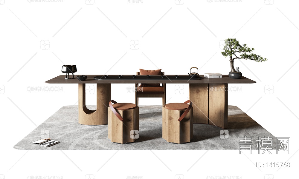 茶桌椅3D模型下载【ID:1415768】