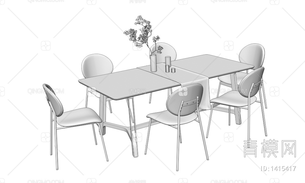 餐桌椅3D模型下载【ID:1415417】