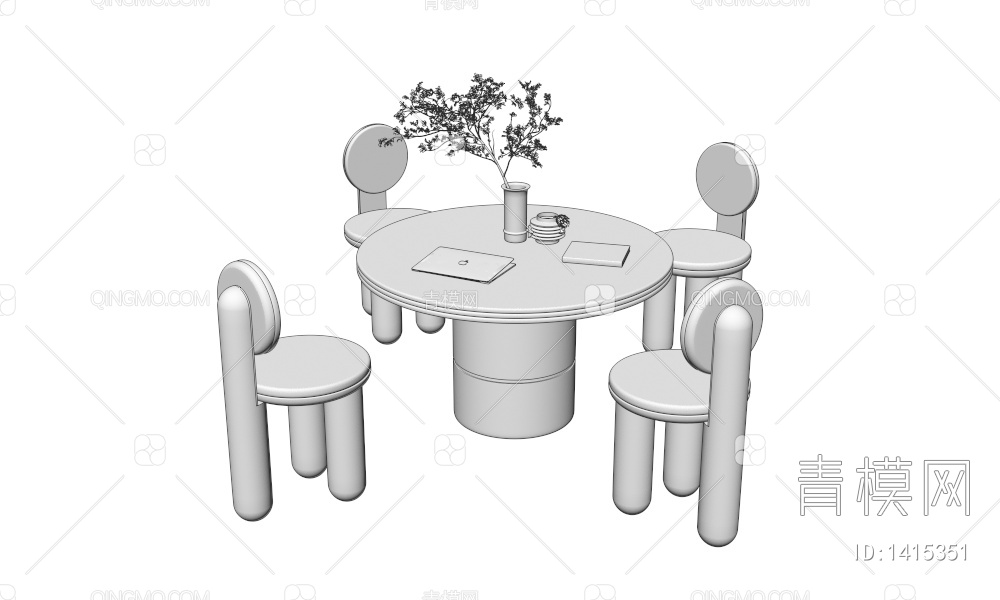 餐桌椅3D模型下载【ID:1415351】