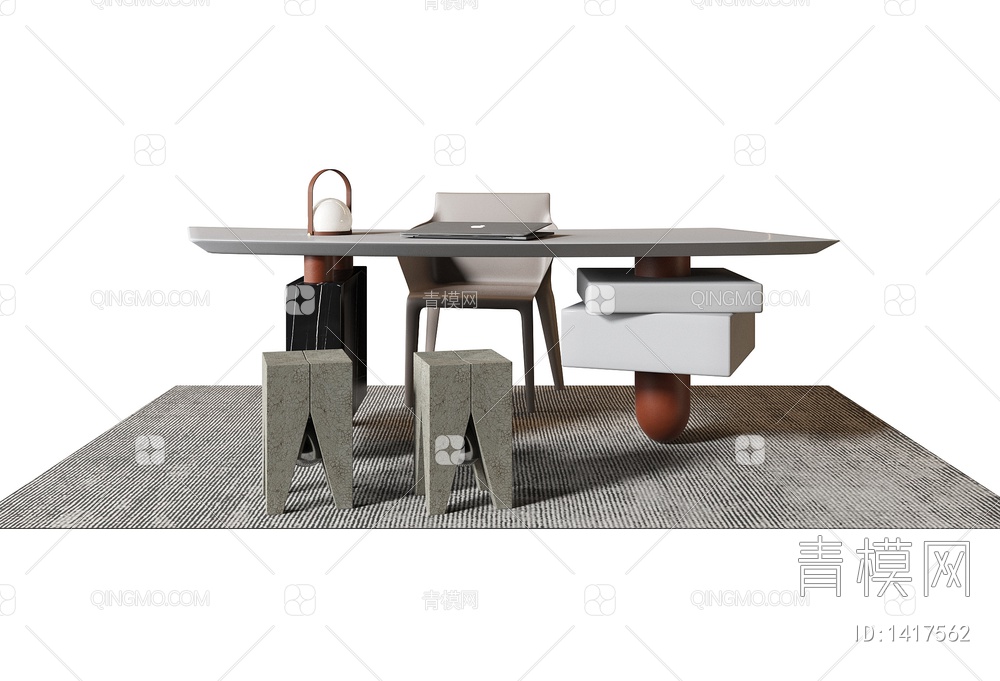 书桌椅3D模型下载【ID:1417562】