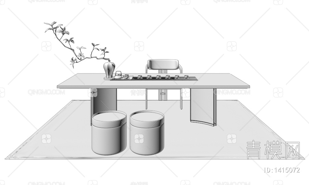 茶桌椅3D模型下载【ID:1415072】