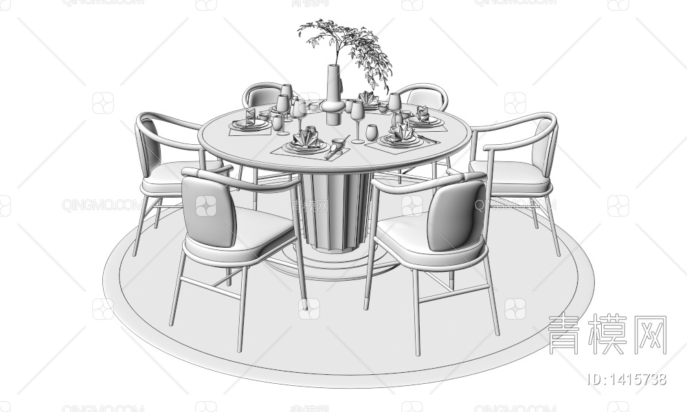 餐桌椅3D模型下载【ID:1415738】