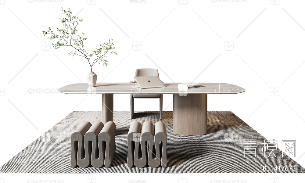 书桌椅3D模型下载【ID:1417673】