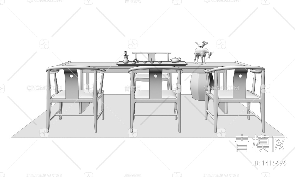 茶桌椅3D模型下载【ID:1415696】