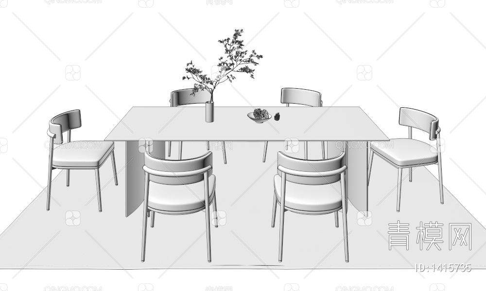 餐桌椅3D模型下载【ID:1415735】
