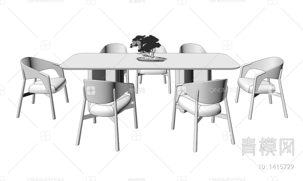 餐桌椅3D模型下载【ID:1415729】