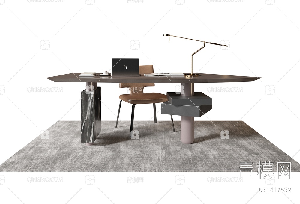 书桌椅3D模型下载【ID:1417532】