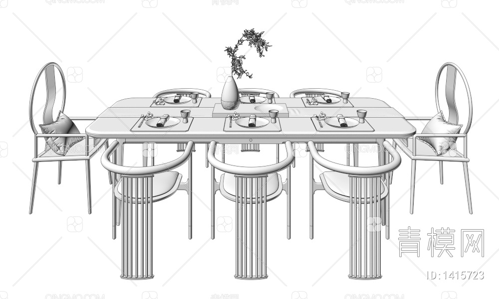 餐桌椅3D模型下载【ID:1415723】
