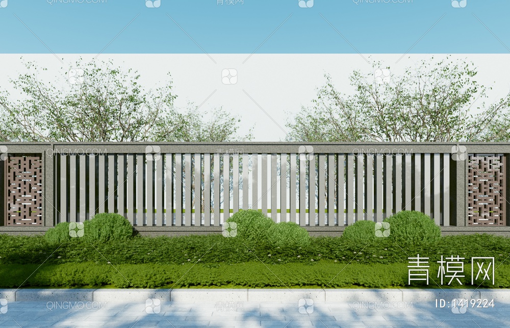 围墙围栏3D模型下载【ID:1419224】