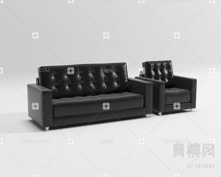 办公沙发3D模型下载【ID:1419743】