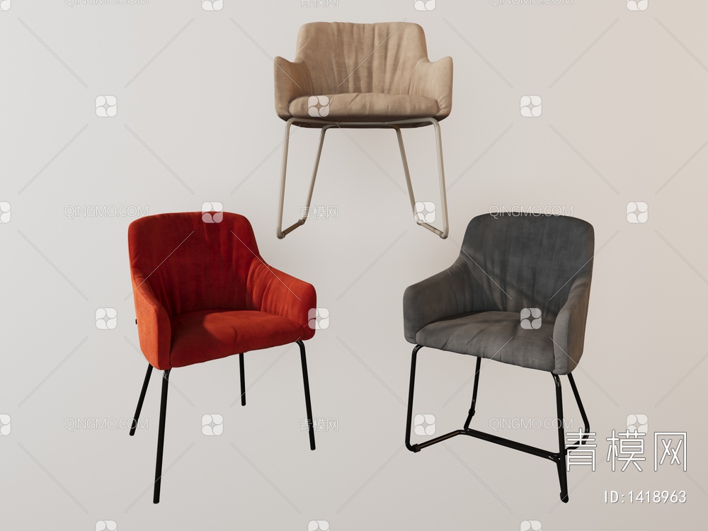 单椅 餐椅3D模型下载【ID:1418963】