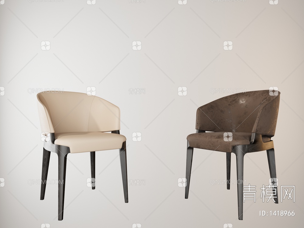 单椅 餐椅3D模型下载【ID:1418966】