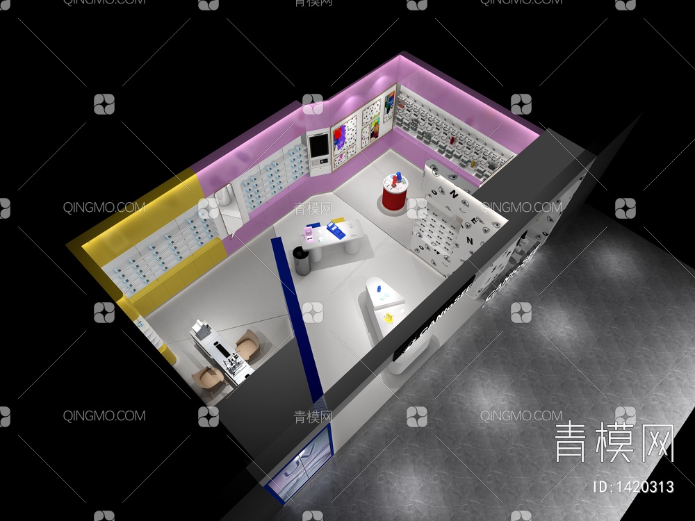 隐形眼镜店3D模型下载【ID:1420313】