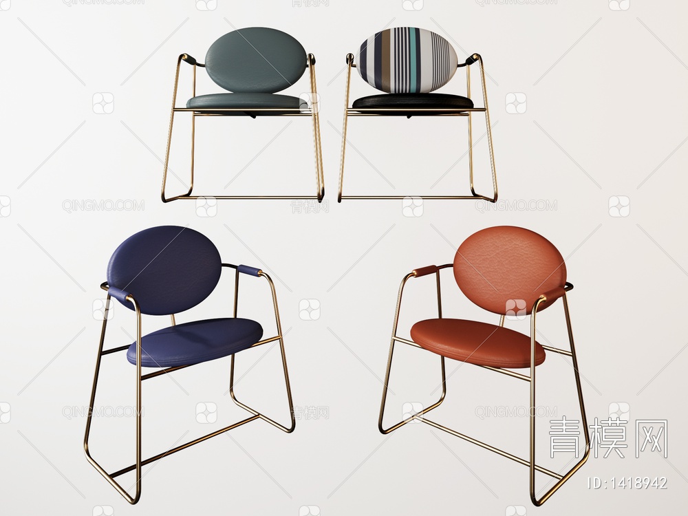 单椅 餐椅3D模型下载【ID:1418942】