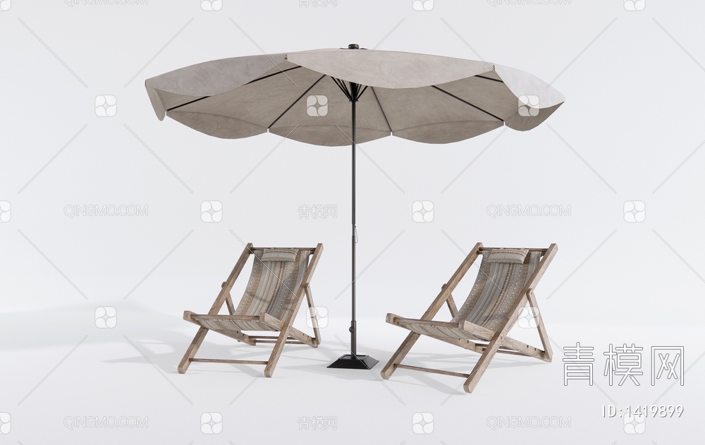 户外躺椅 泳池休闲椅 沙滩椅3D模型下载【ID:1419899】