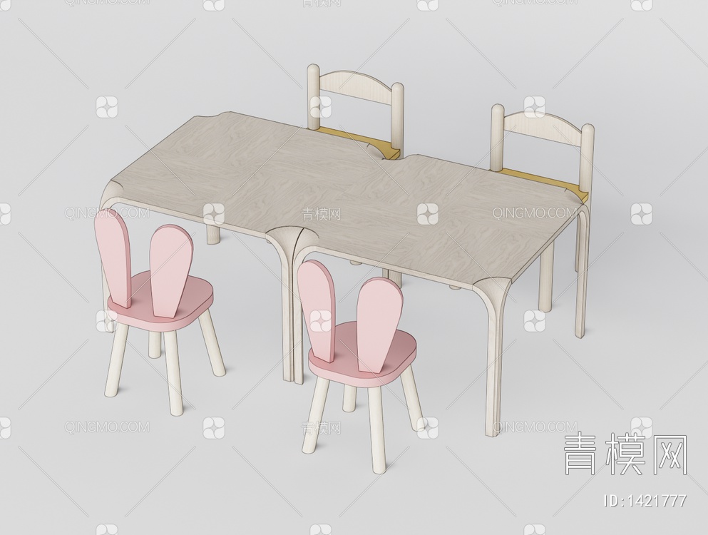 儿童桌椅SU模型下载【ID:1421777】
