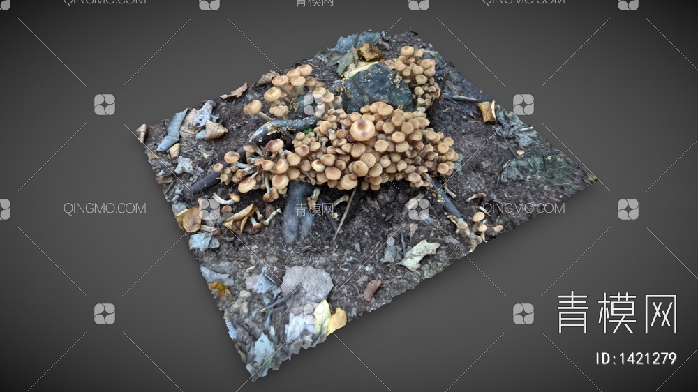 蘑菇群3D模型下载【ID:1421279】