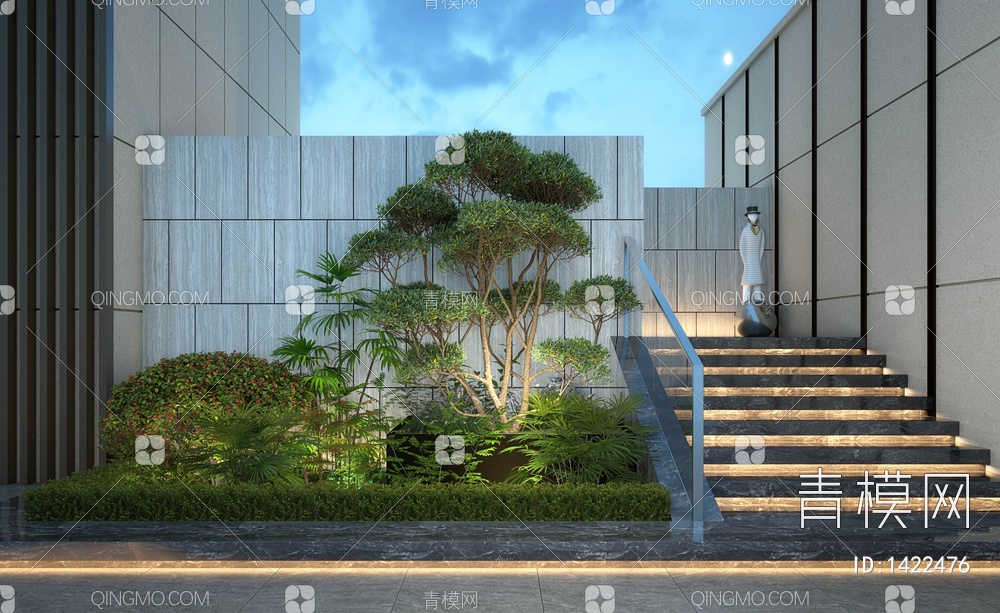 庭院景观3D模型下载【ID:1422476】