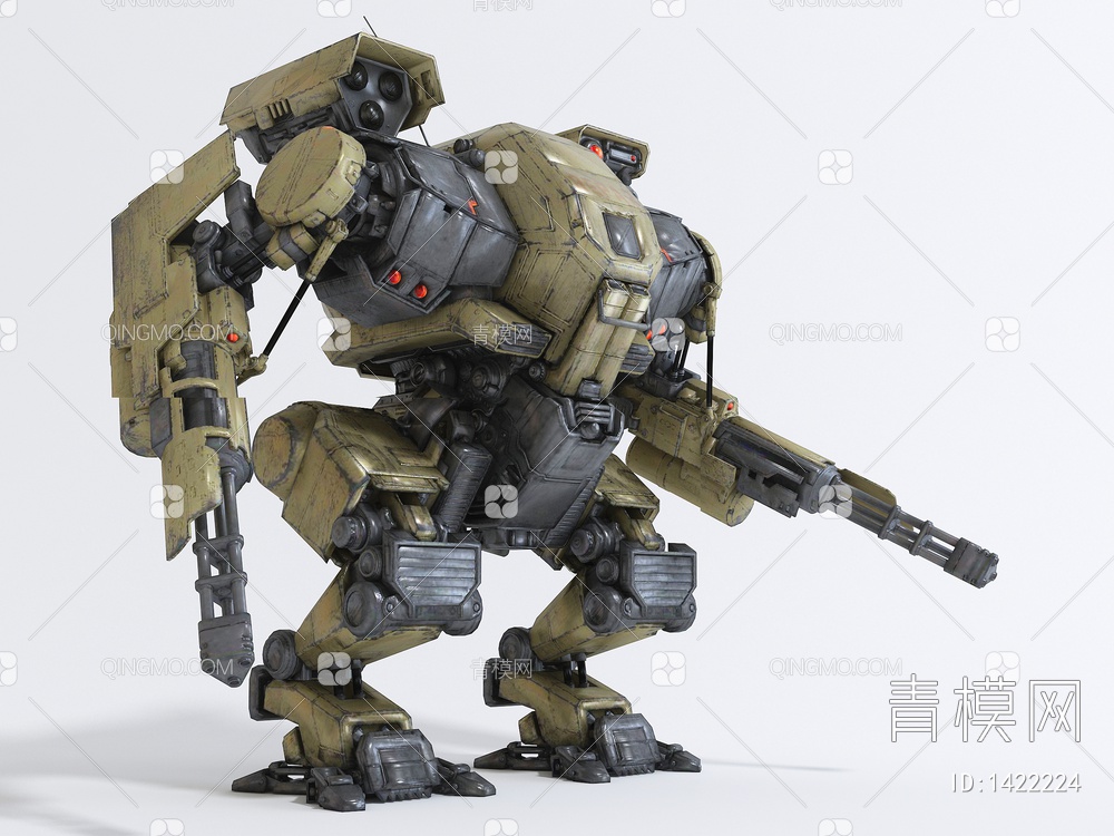 军事机甲3D模型下载【ID:1422224】