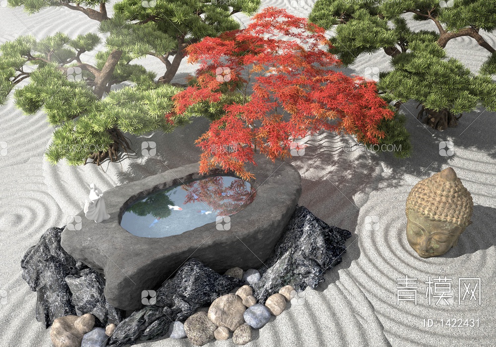 庭院景观小品3D模型下载【ID:1422431】
