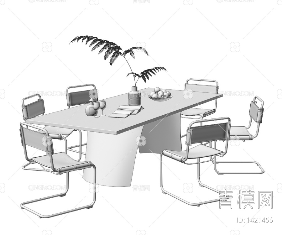 餐桌椅3D模型下载【ID:1421456】