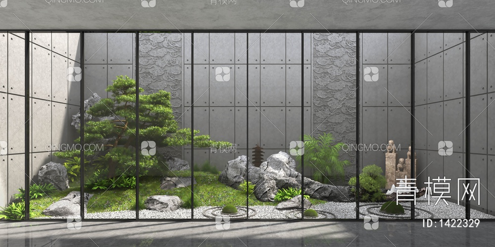 庭院景观小品3D模型下载【ID:1422329】