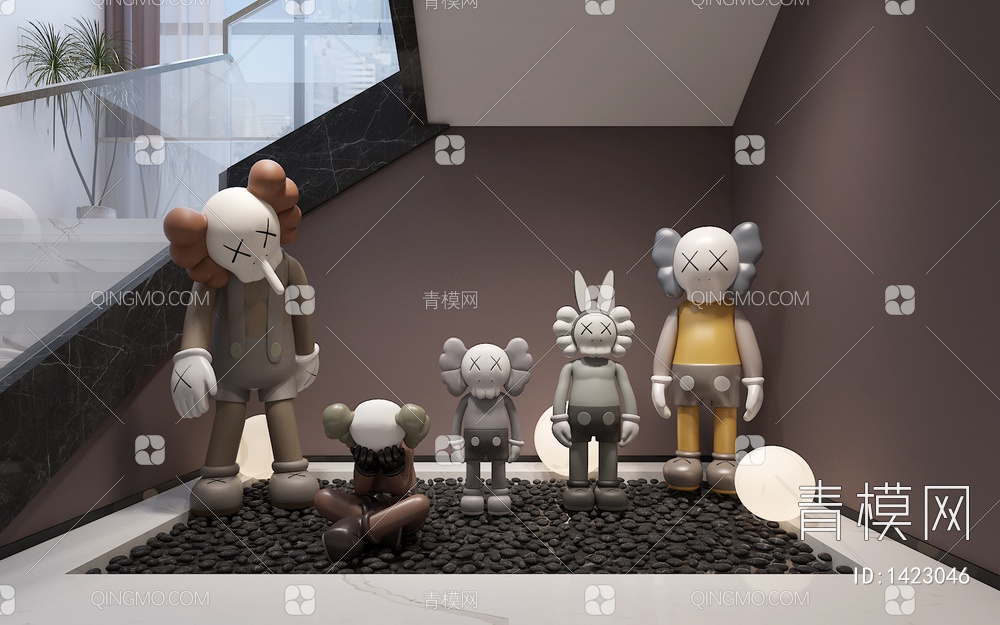 暴力兔雕塑3D模型下载【ID:1423046】