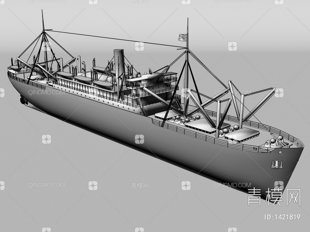 渔船3D模型下载【ID:1421819】
