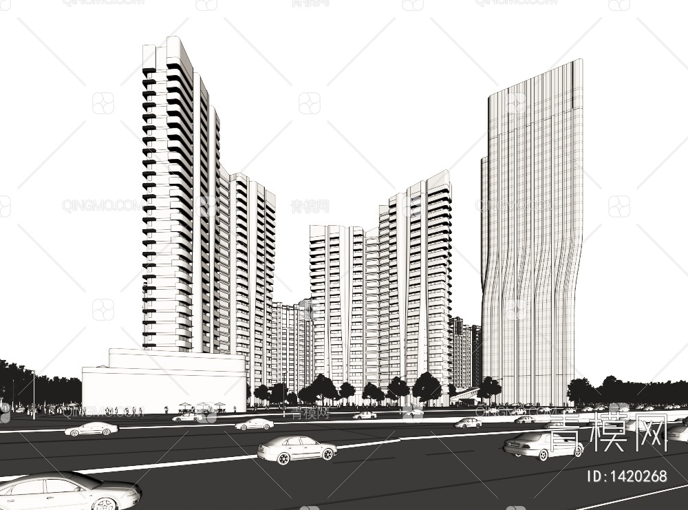成都凯达-德商住宅楼项目3D模型下载【ID:1420268】