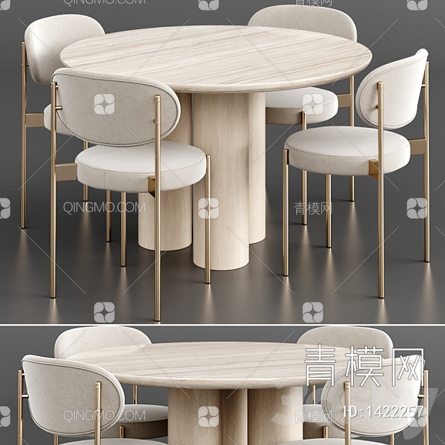 餐桌椅3D模型下载【ID:1422257】