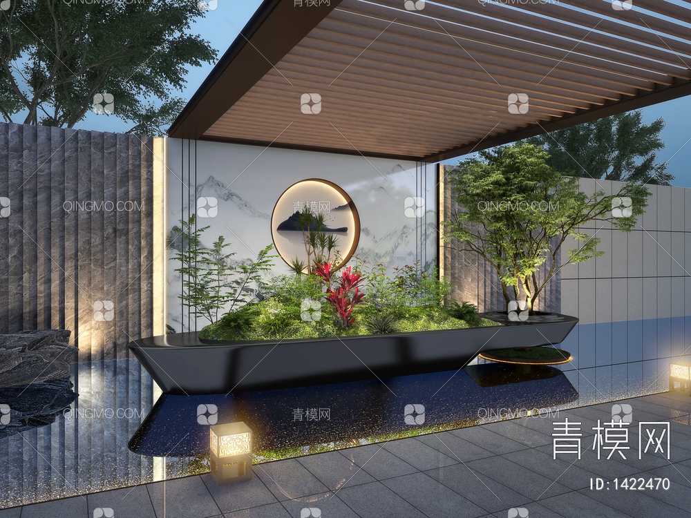 庭院景观3D模型下载【ID:1422470】