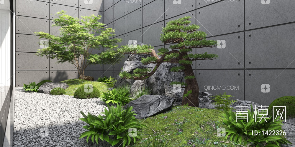 庭院景观小品3D模型下载【ID:1422326】