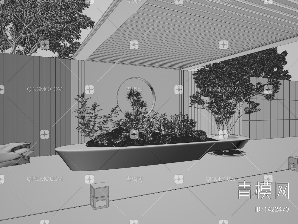 庭院景观3D模型下载【ID:1422470】