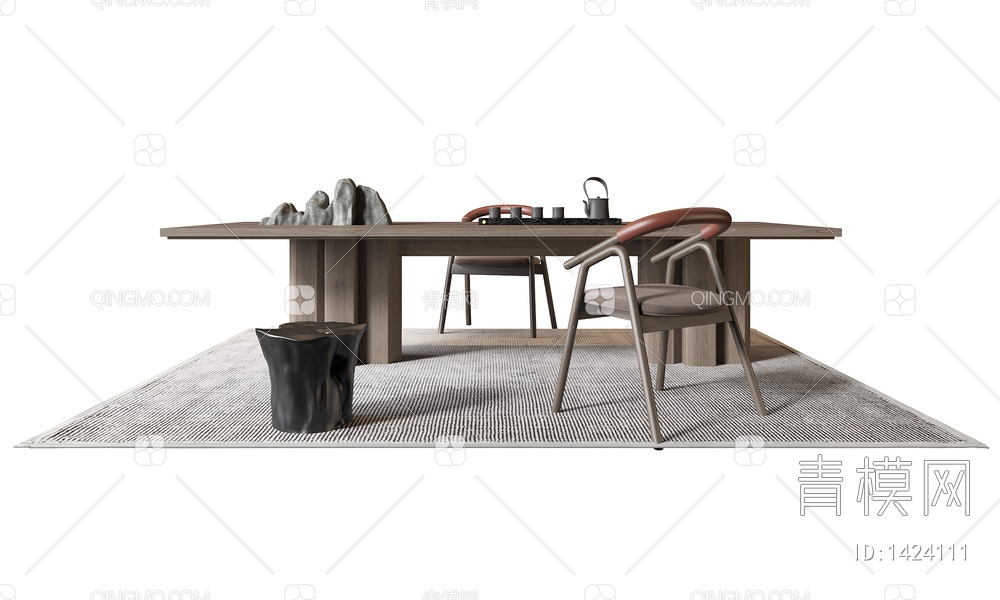 茶桌椅3D模型下载【ID:1424111】