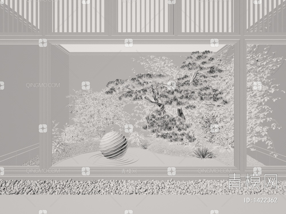 庭院景观小品3D模型下载【ID:1422362】