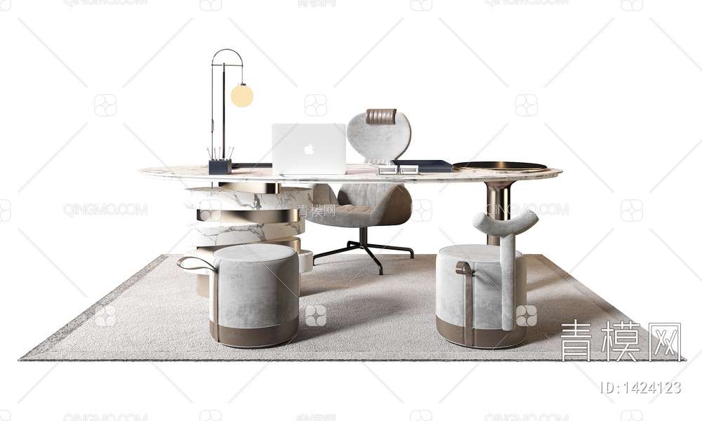 书桌椅3D模型下载【ID:1424123】
