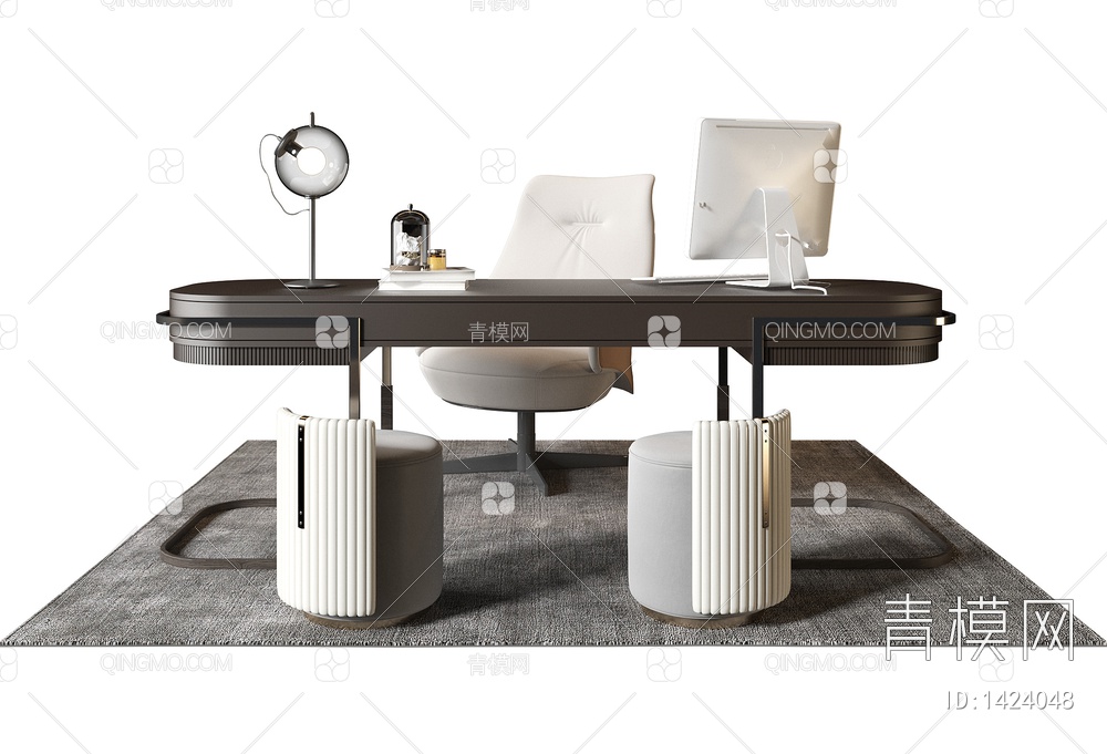书桌椅3D模型下载【ID:1424048】