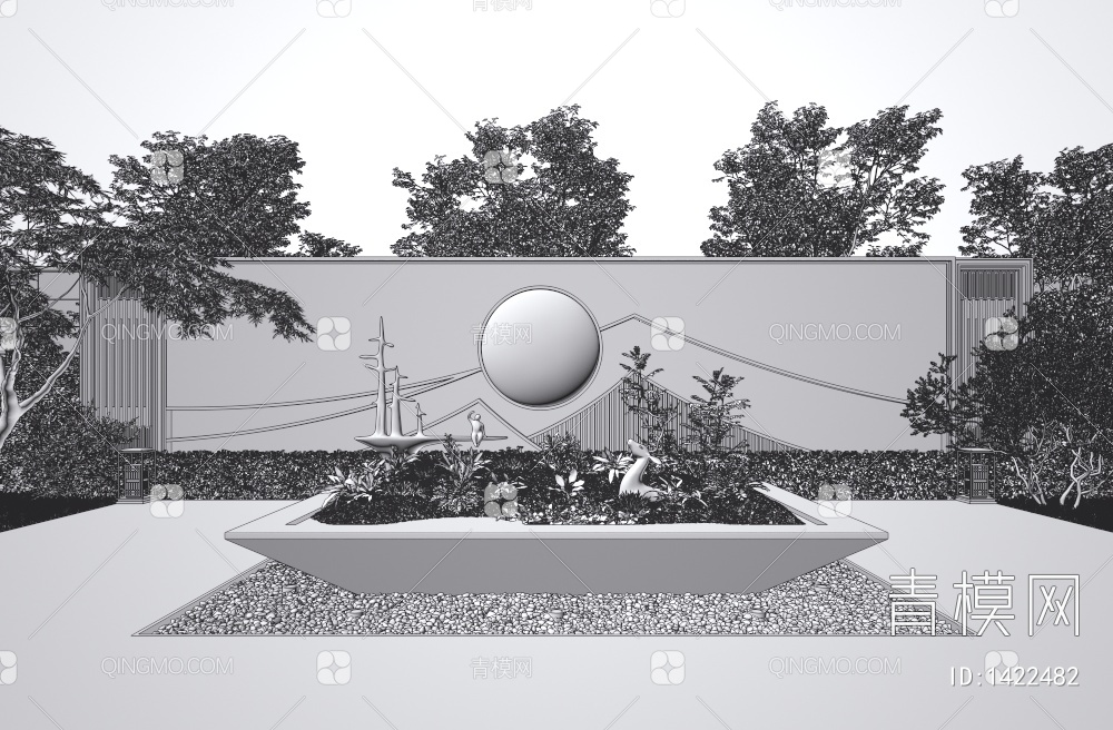 庭院景观3D模型下载【ID:1422482】