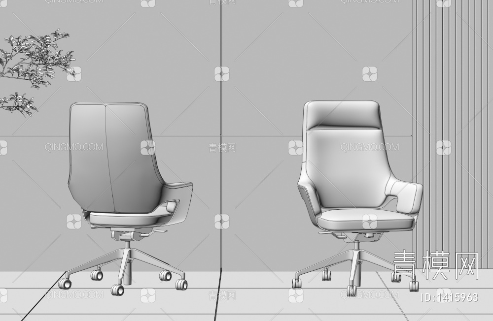 办公椅3D模型下载【ID:1415963】