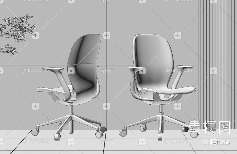 办公椅3D模型下载【ID:1415960】
